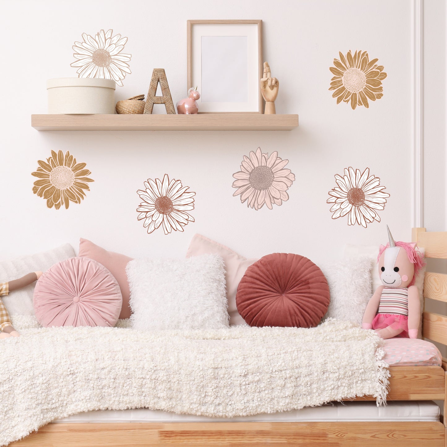 Boho Sunflowers Wall Decals