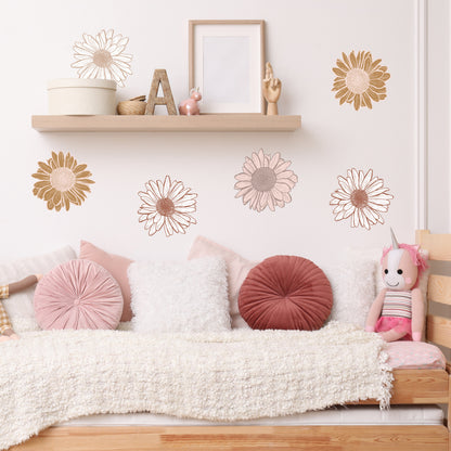 Boho Sunflowers Wall Decals