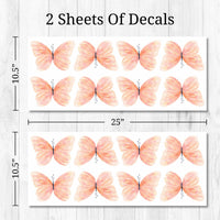 Thumbnail for Peach Watercolor Butterflies Wall Decals