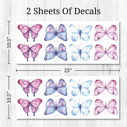 Watercolor Butterflies Wall Decals