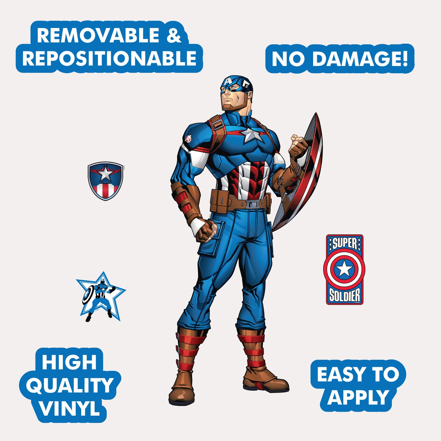 Captain America Interactive Wall Decal