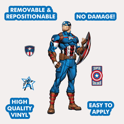 Captain America Interactive Wall Decal