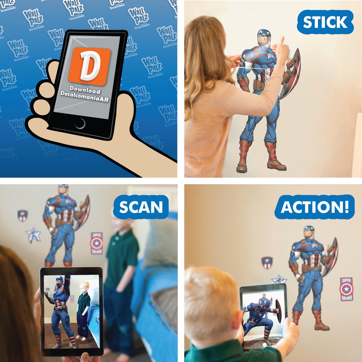 Captain America Interactive Wall Decal