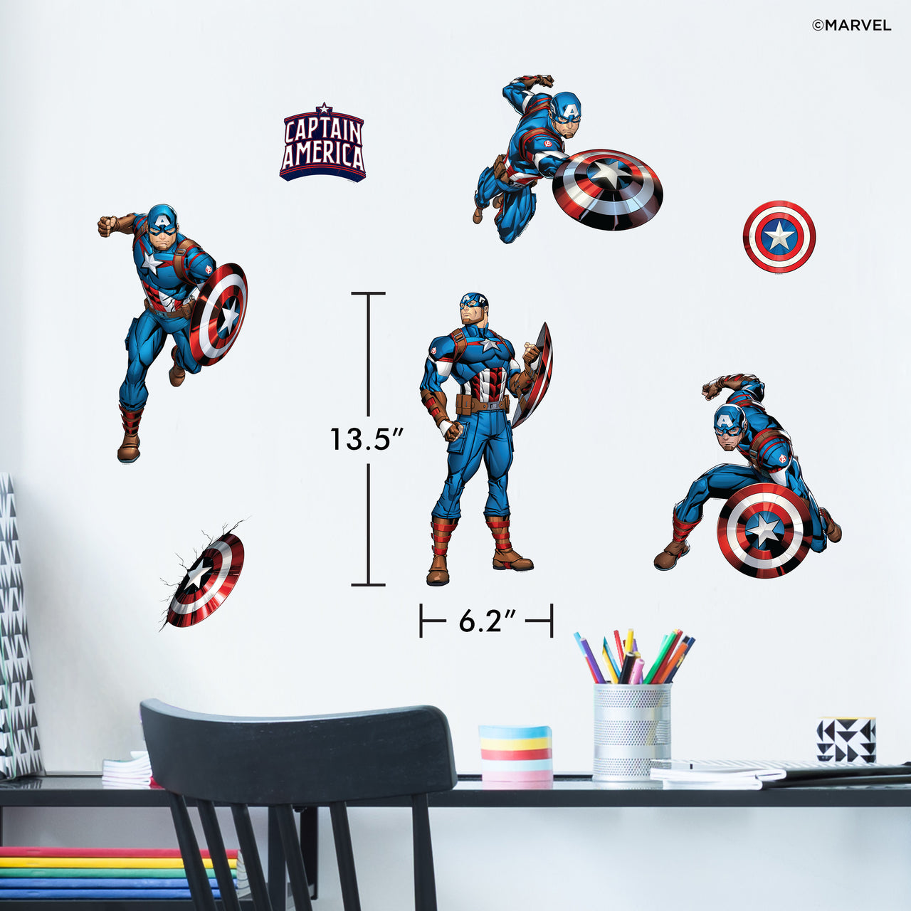Captain America Group Wall Decals