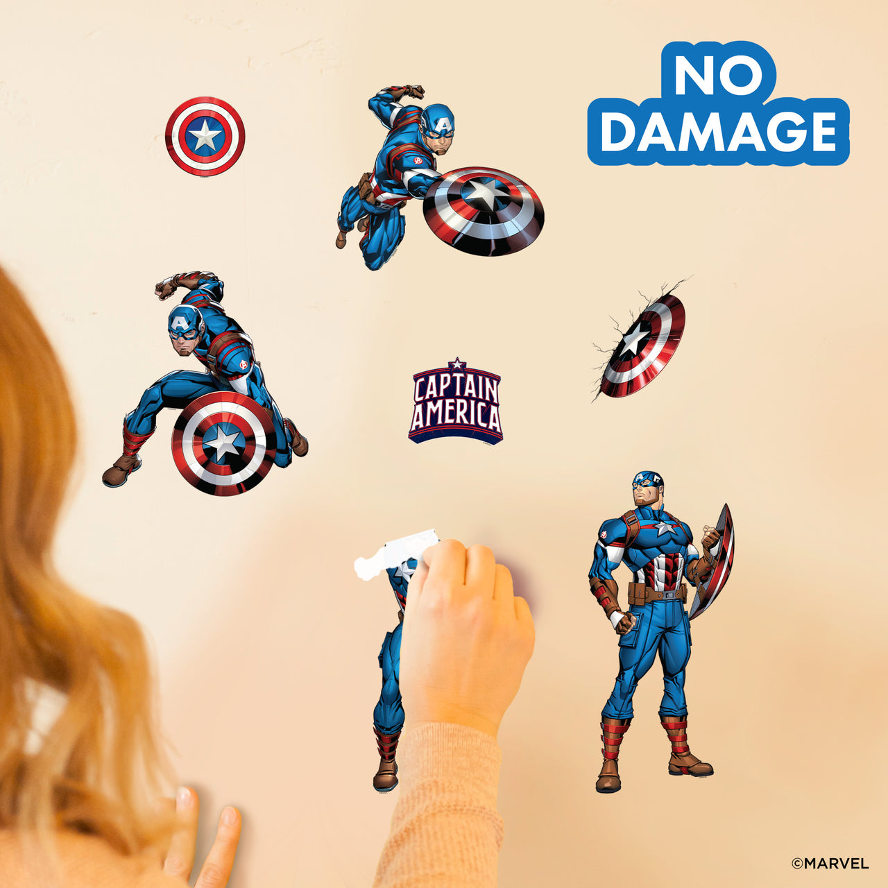 Captain America Group Wall Decals