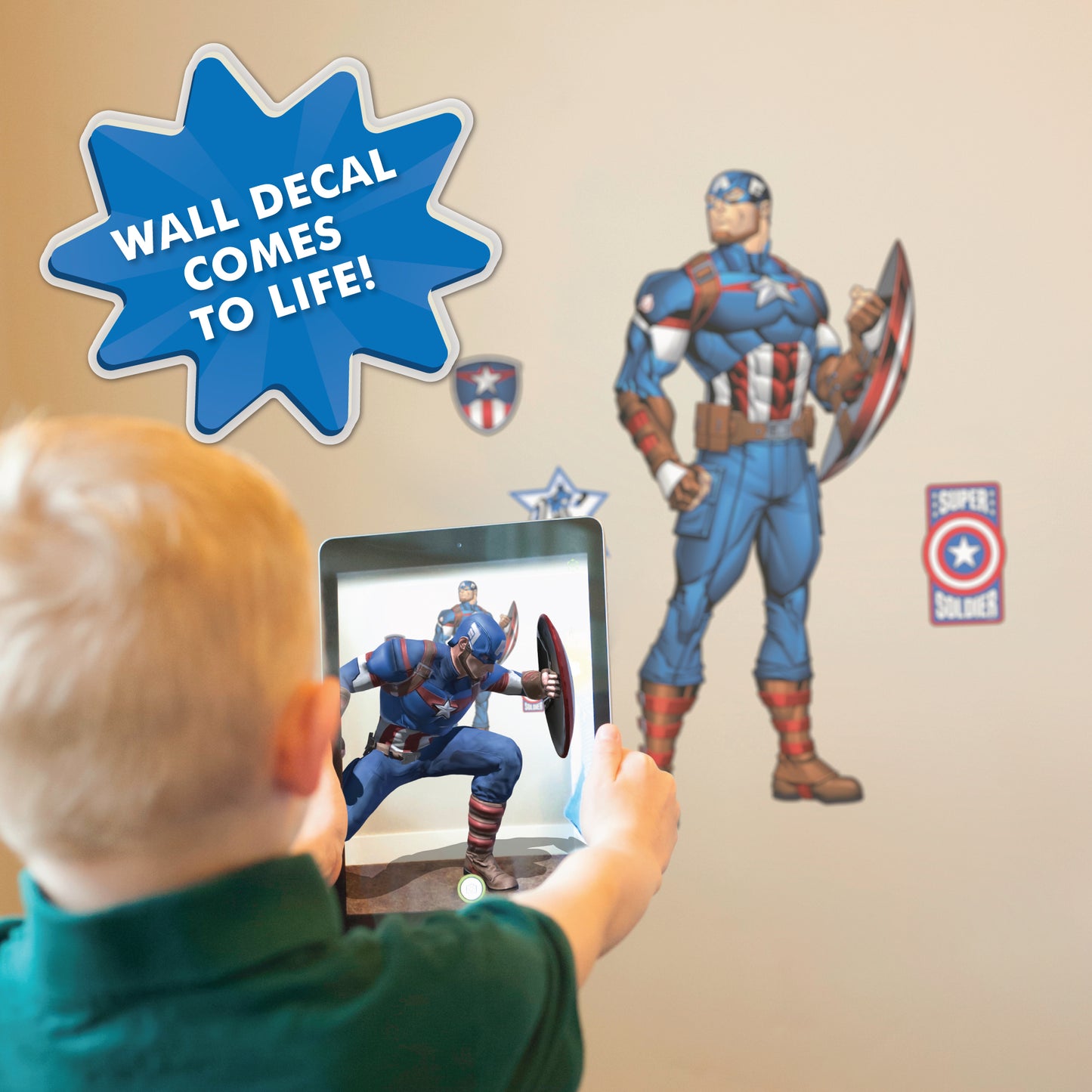 Captain America Interactive Wall Decal