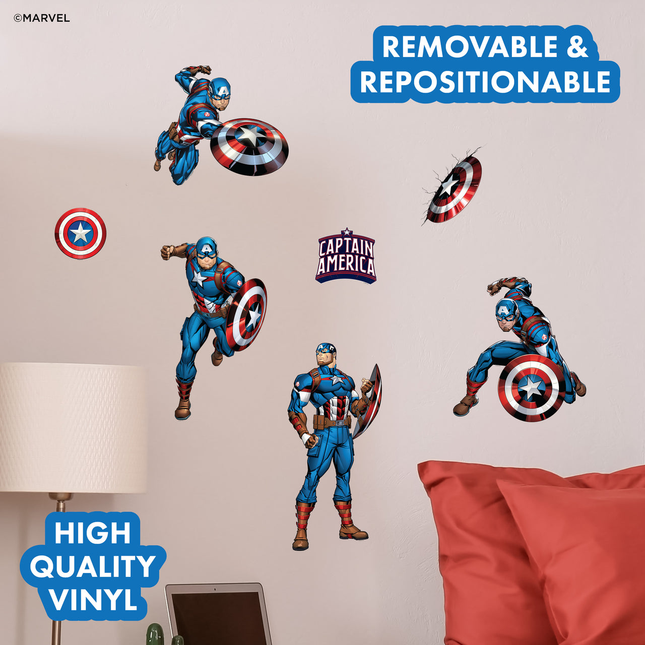 Captain America Group Wall Decals