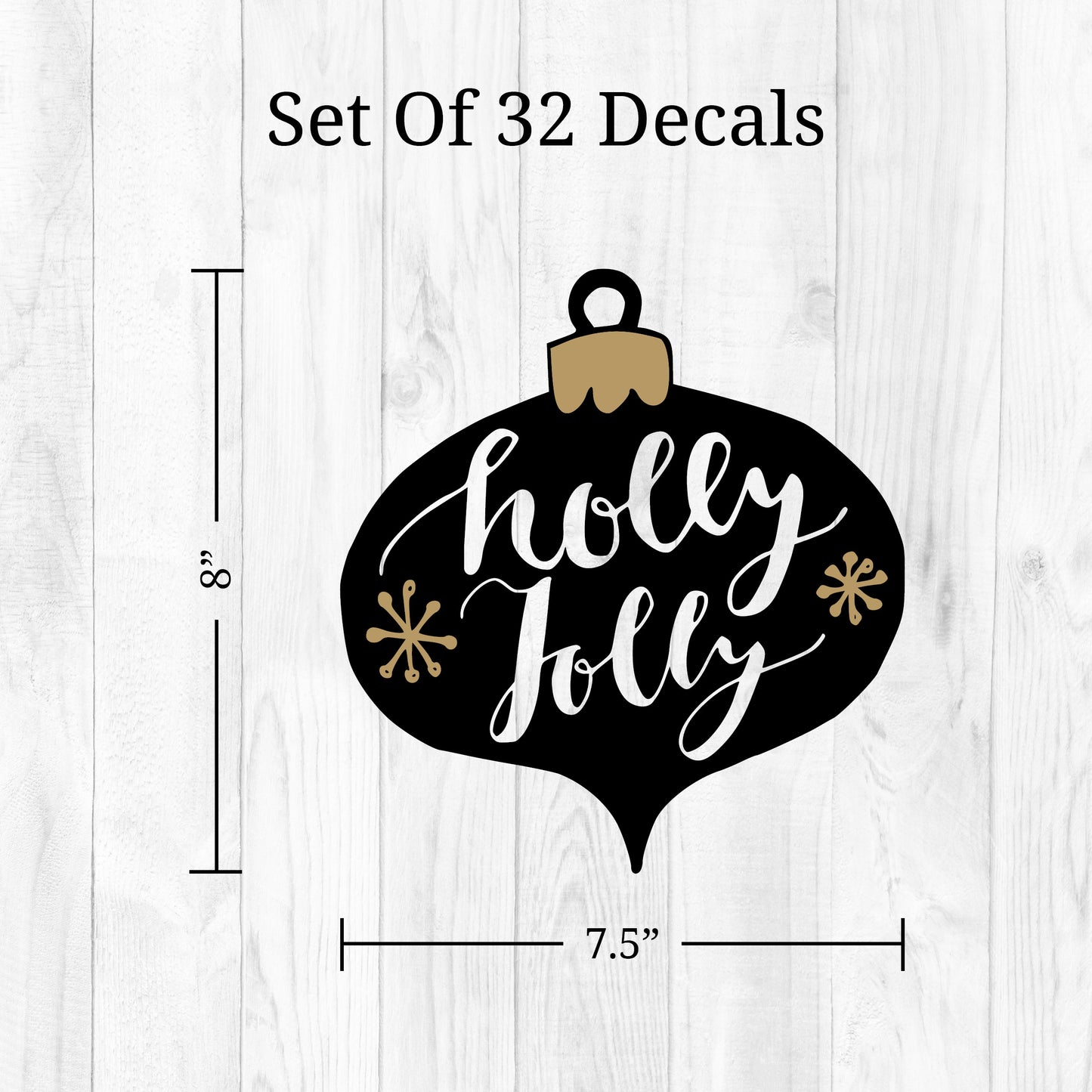 Holly Jolly Wall Decals