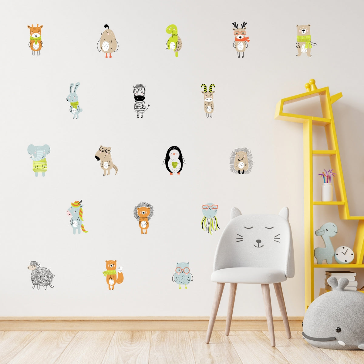Colored Animals Wall Decals