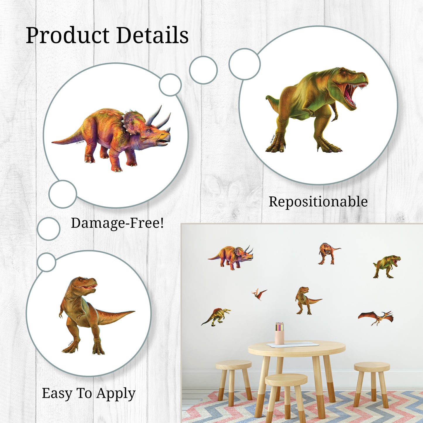 T-Rex and Friends Wall Decals
