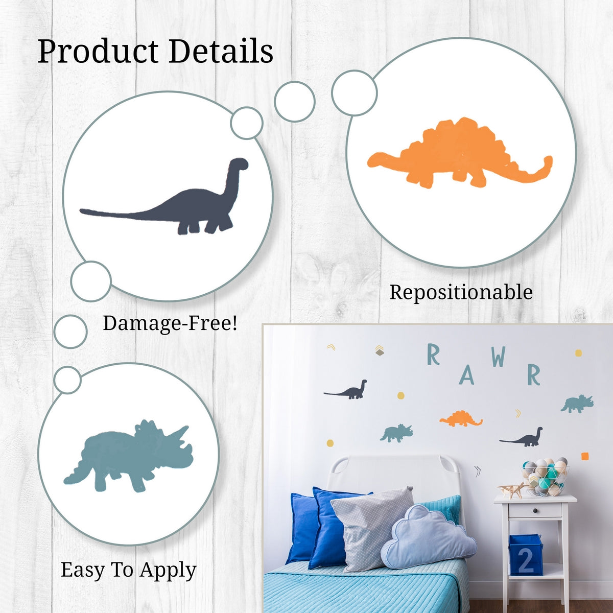 rawr-dinosaur-wall-decals-decalcomania for Free Dinosaur Wall Art Printables RAWR Dinosaur Wall Decals – Decalcomania for Free Dinosaur Wall Art Printables