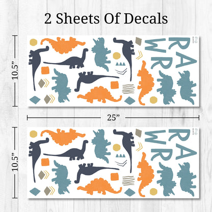 RAWR Dinosaur Wall Decals