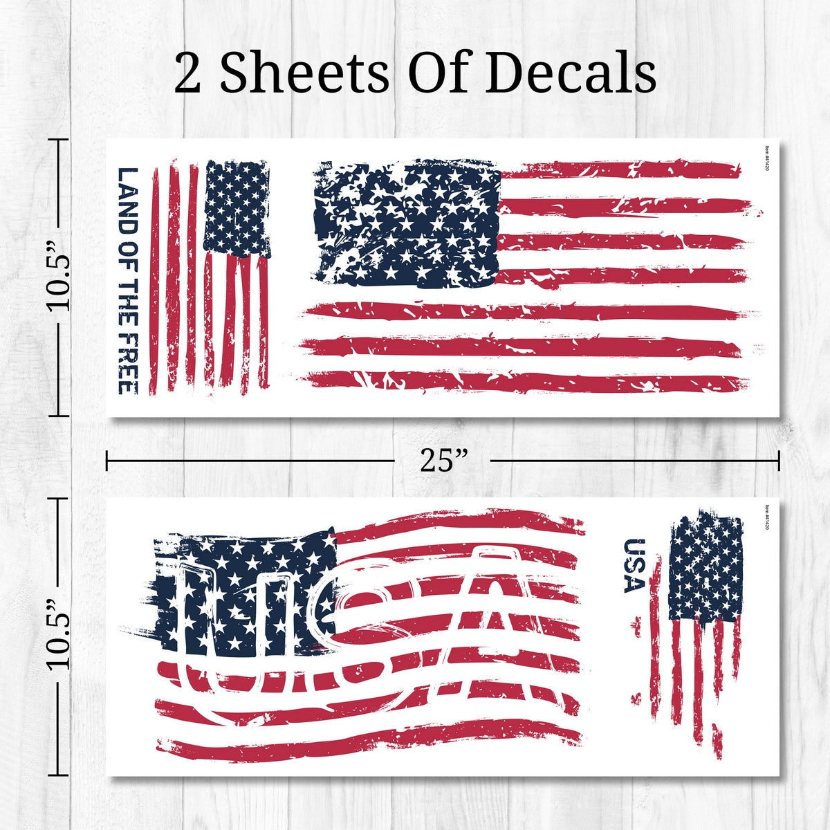 USA Flags Wall Decals
