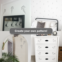 Black Floral Stems Wall Decals