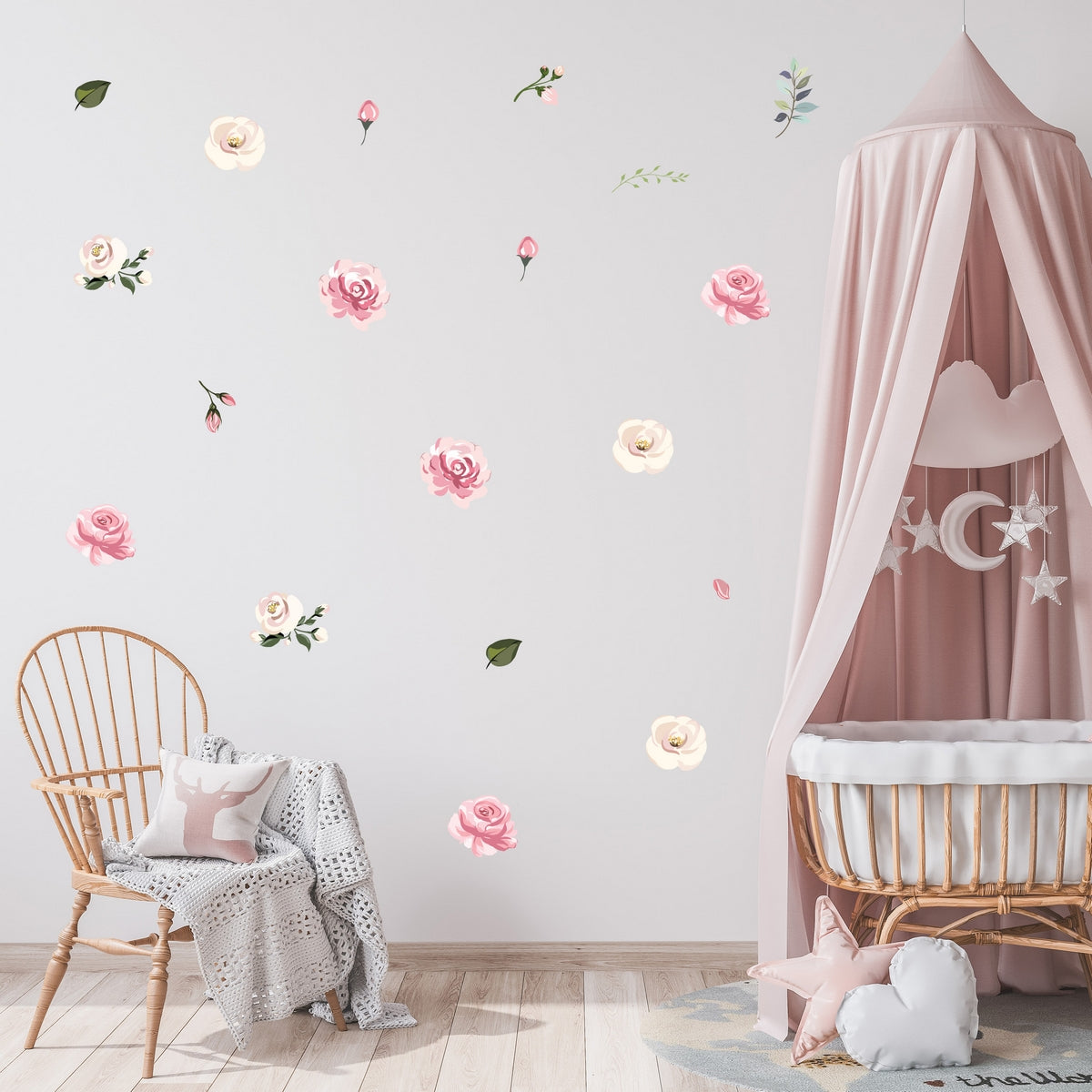 Pastel Floral Bouquet Wall Decals