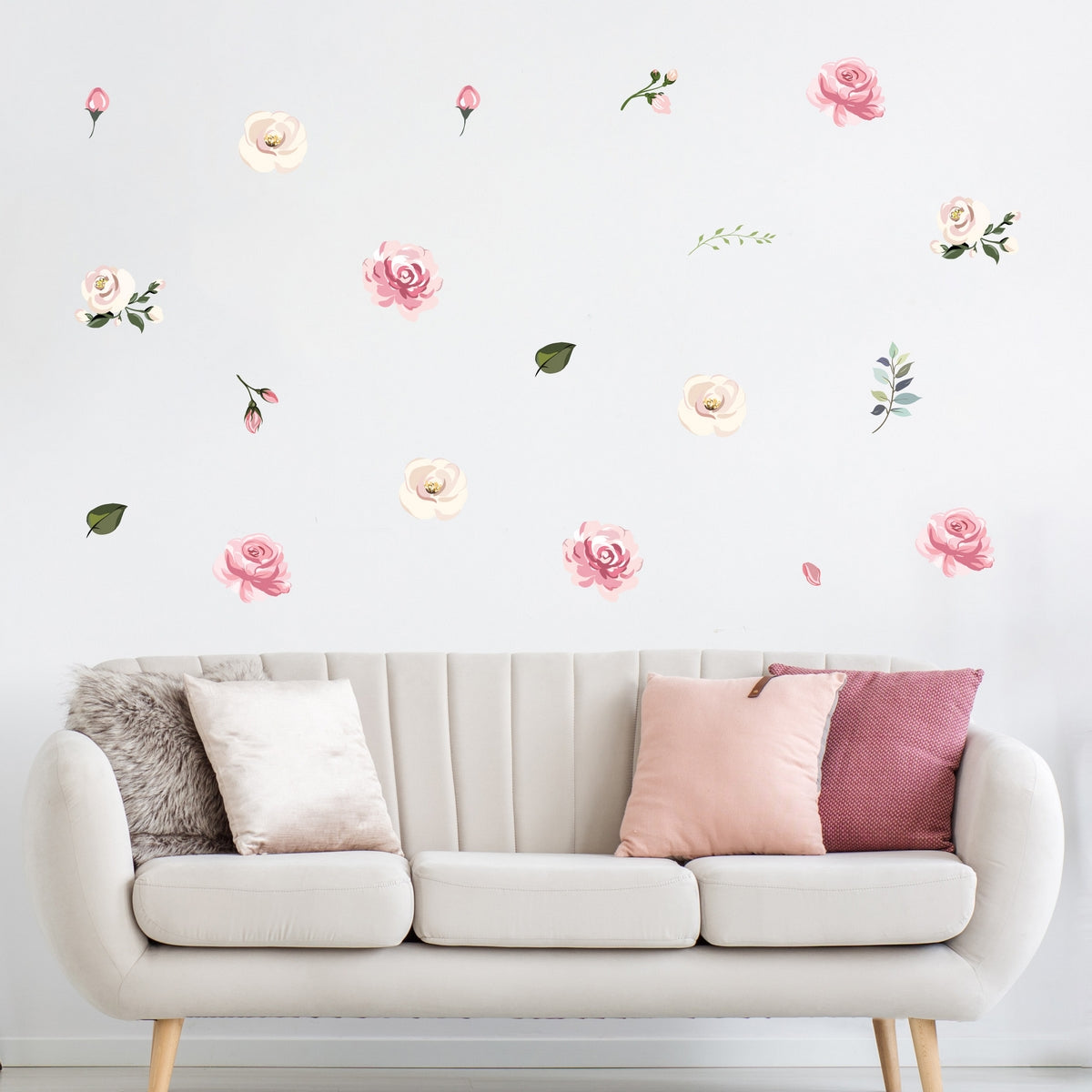 Pastel Floral Bouquet Wall Decals