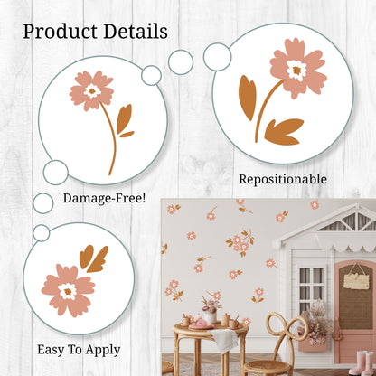 Boho Flowers Wall Decals