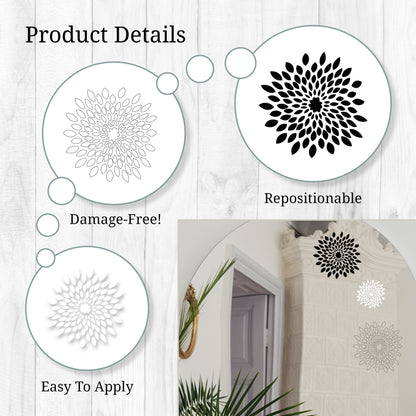 Floral Mirror Decals