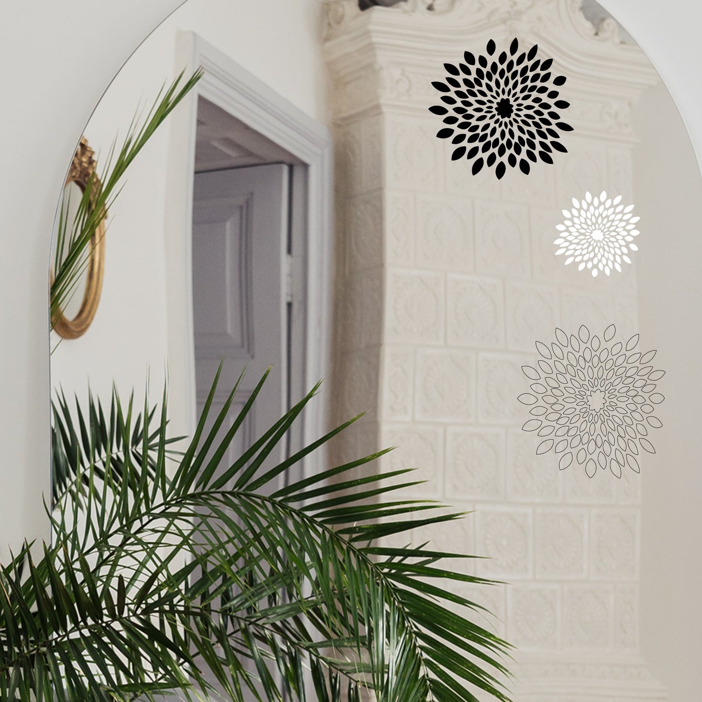 Floral Mirror Decals