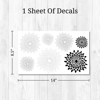 Floral Mirror Decals