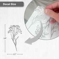 Black Floral Stems Wall Decals