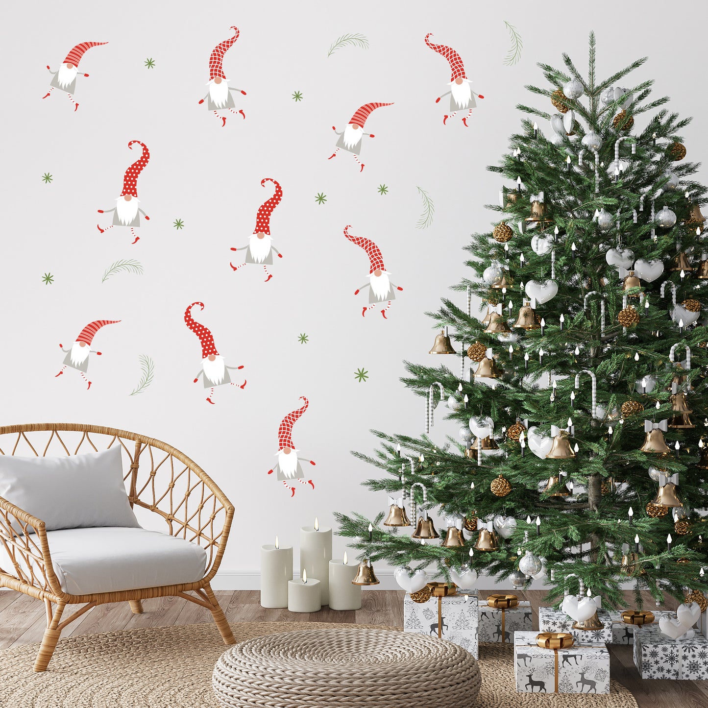 Christmas Gnomes Wall Decals