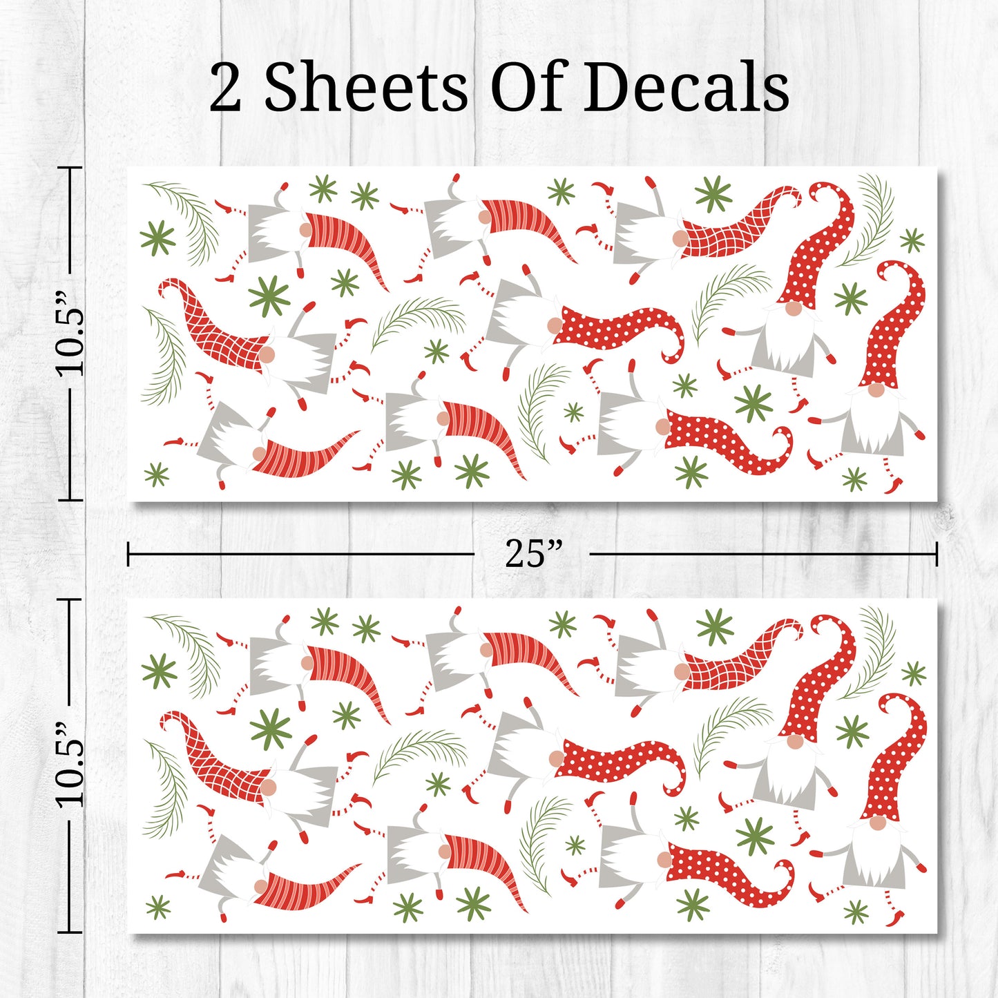 Christmas Gnomes Wall Decals