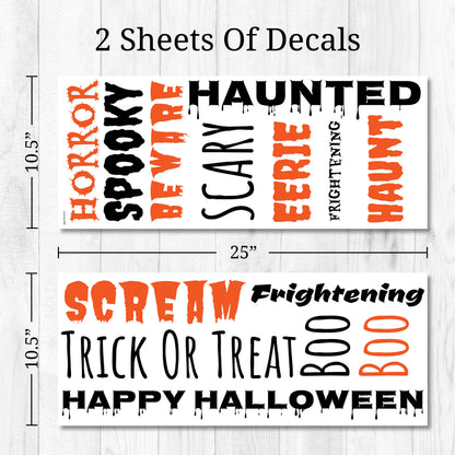Spooky Phrases Wall Decals