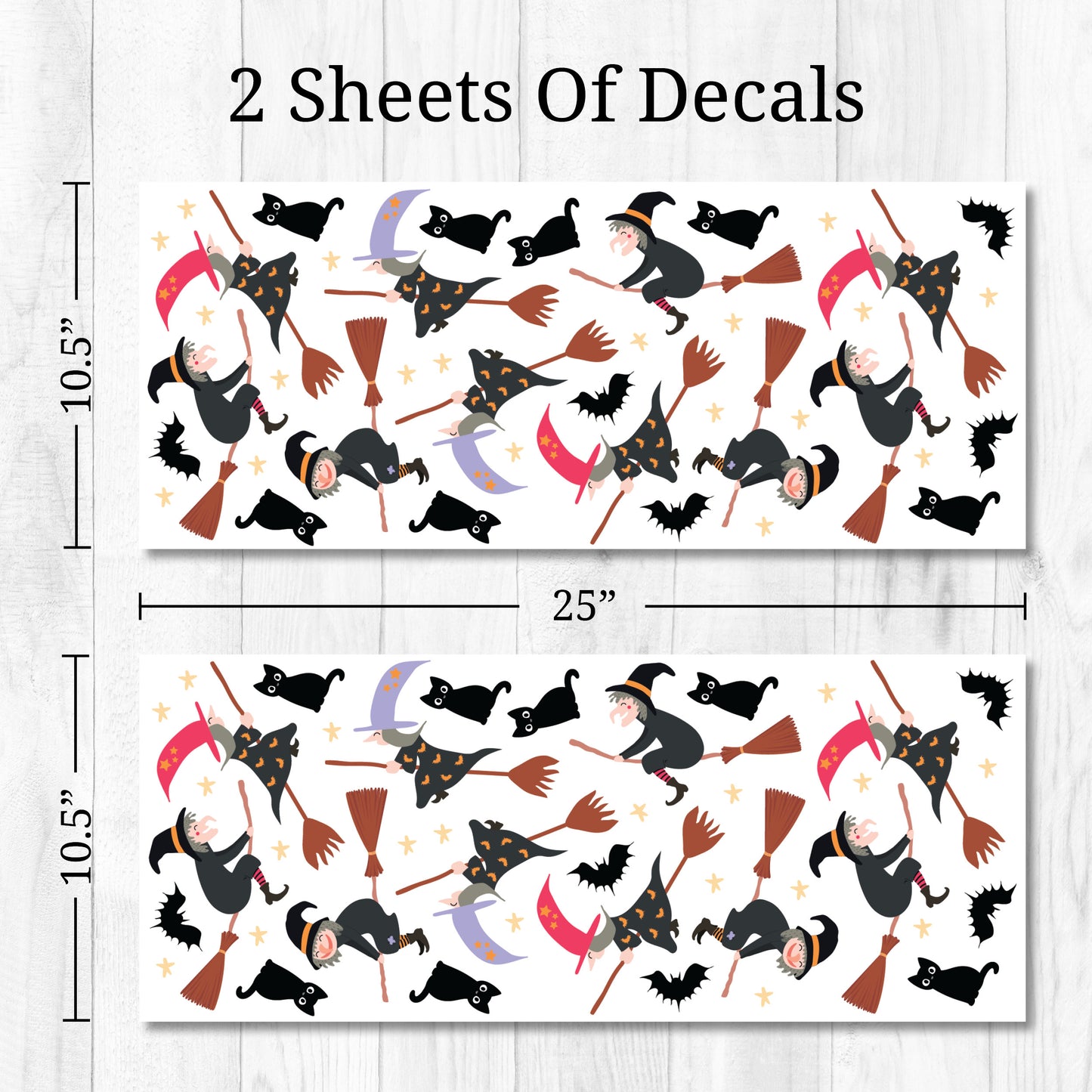 Witches, Cats, & Bats Wall Decals