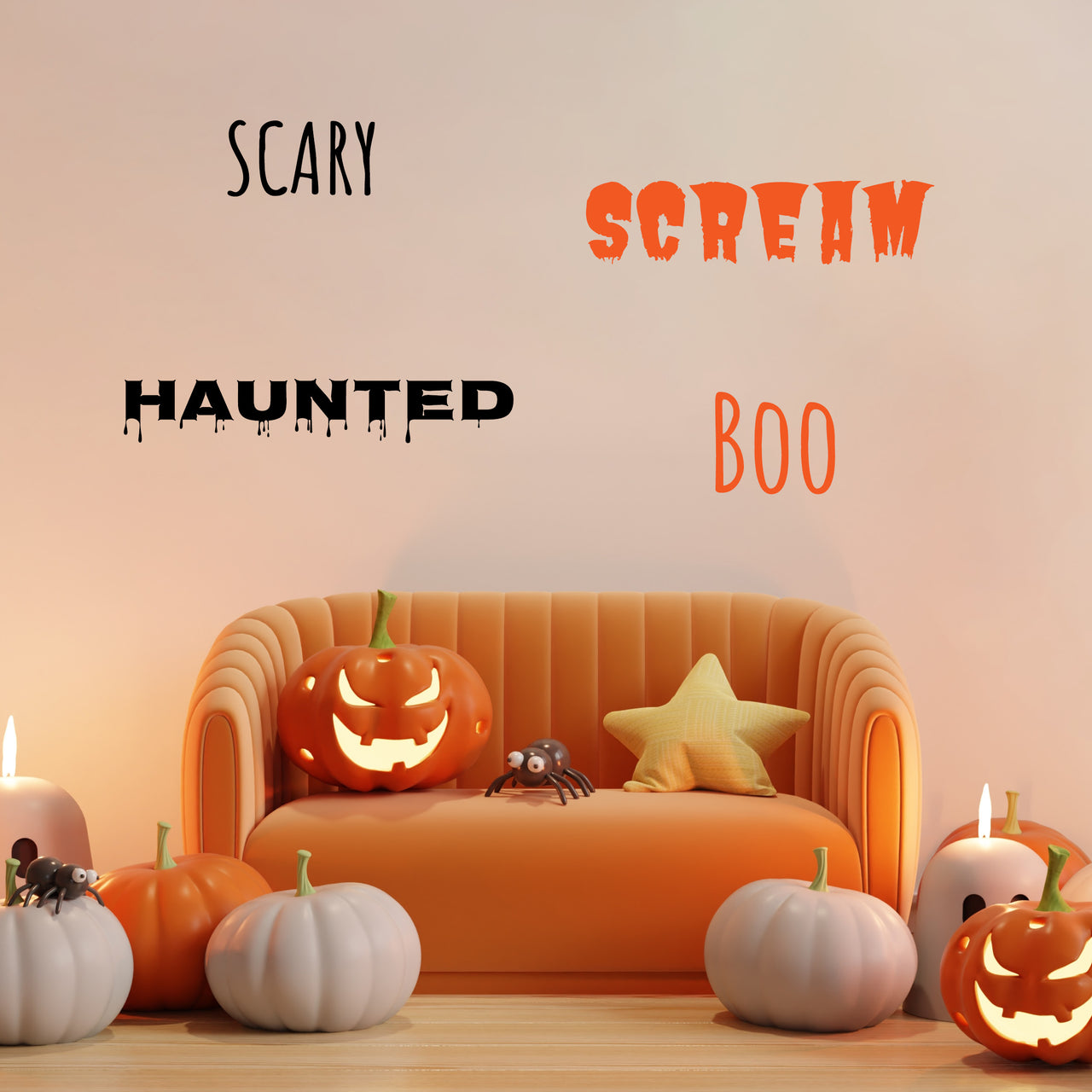 Spooky Phrases Wall Decals