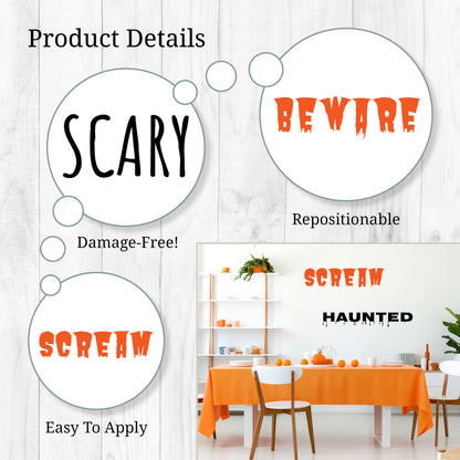 Spooky Phrases Wall Decals