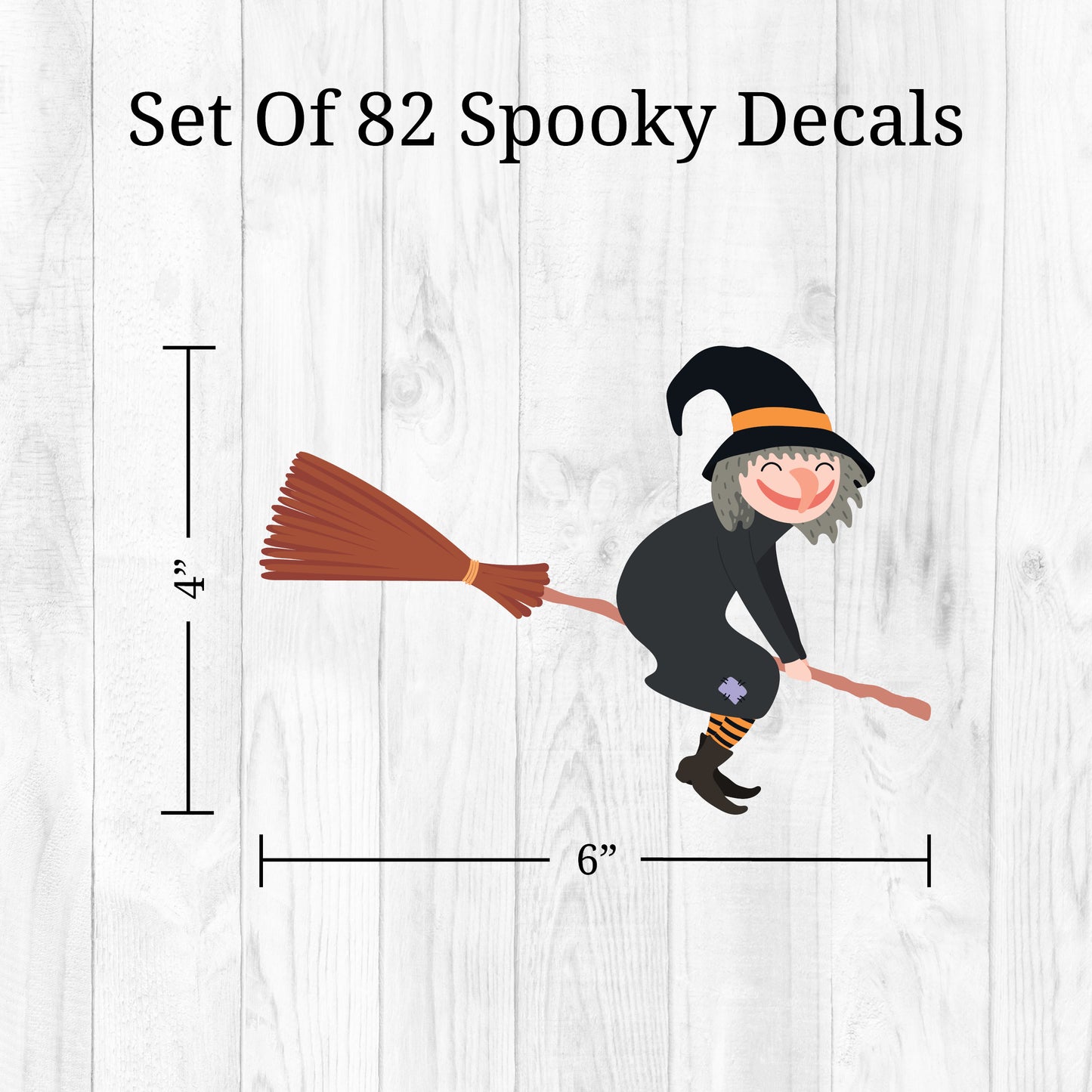 Witches, Cats, & Bats Wall Decals