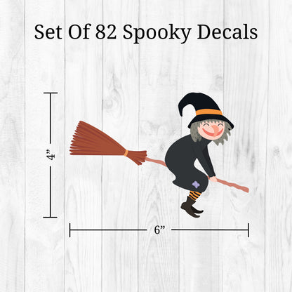 Witches, Cats, & Bats Wall Decals