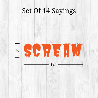 Spooky Phrases Wall Decals