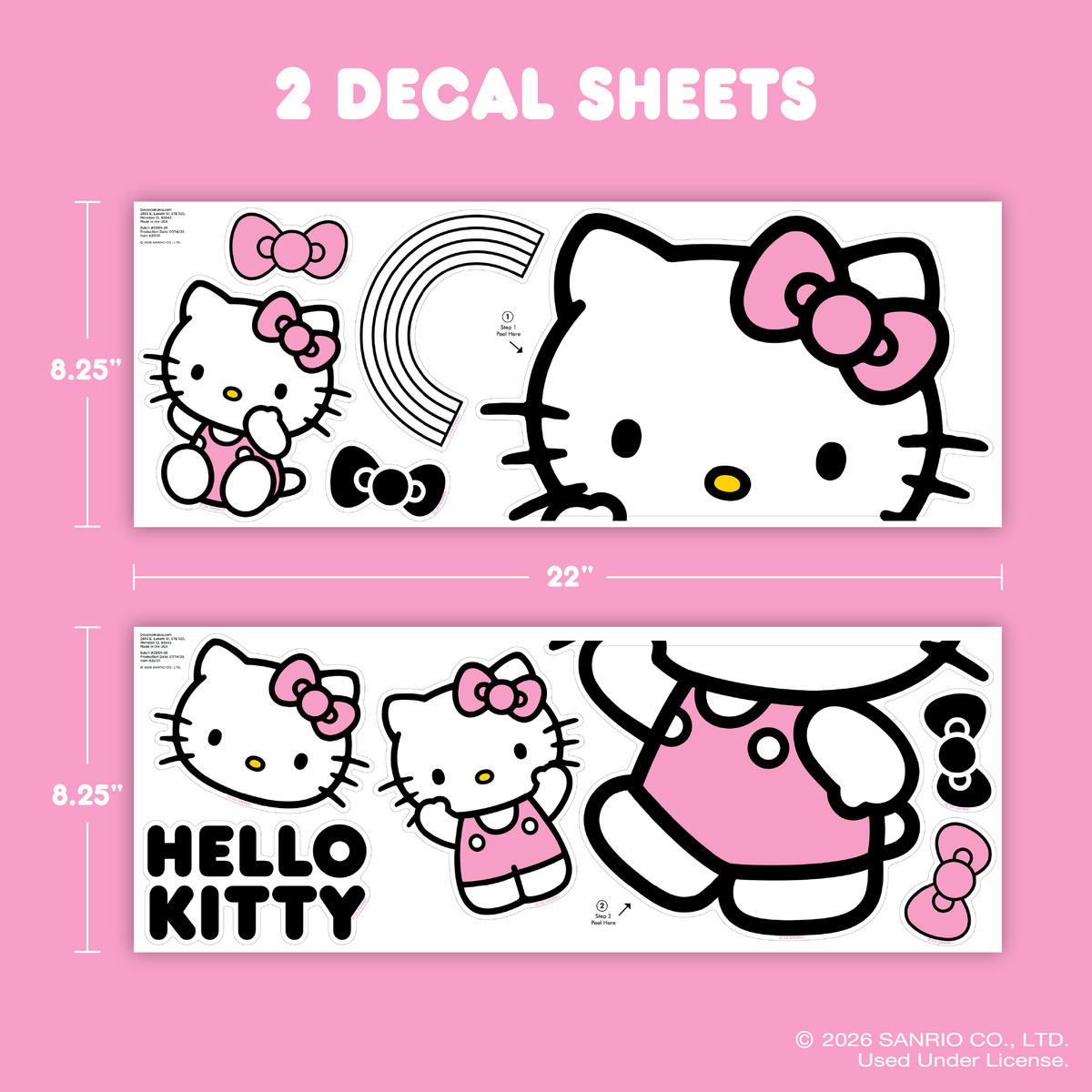 Hello Kitty 15" Wall Decal