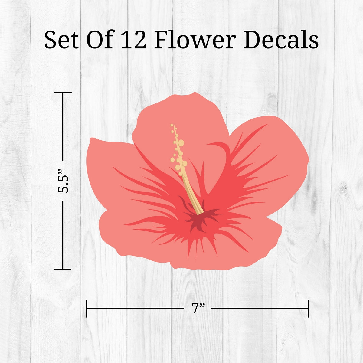 Hibiscus Flowers Wall Decals