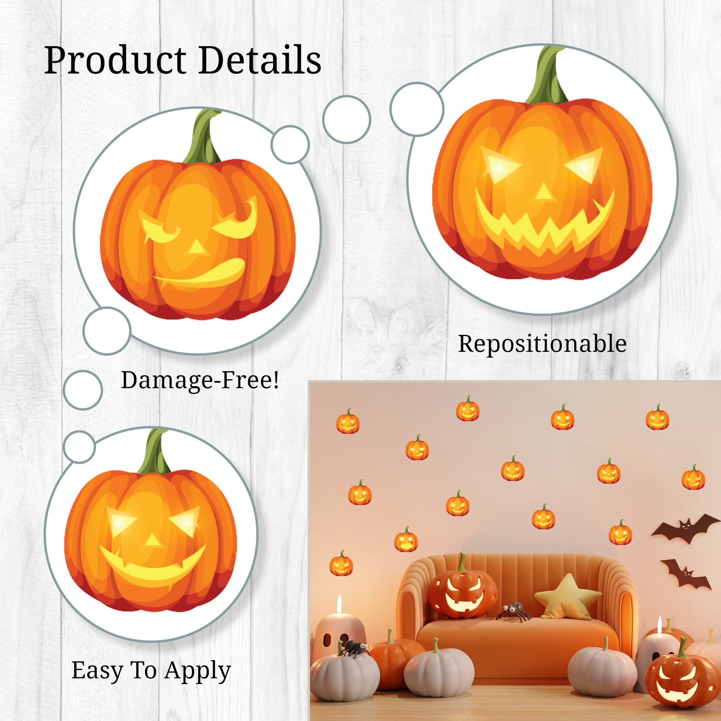 Jack-O-Lanterns Wall Decals