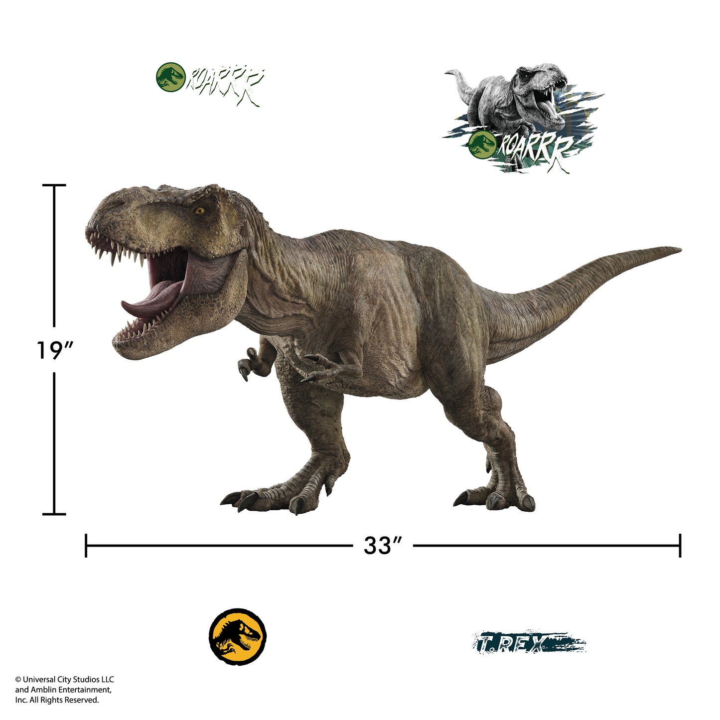 Jurassic Park T-Rex Interactive Wall Decal