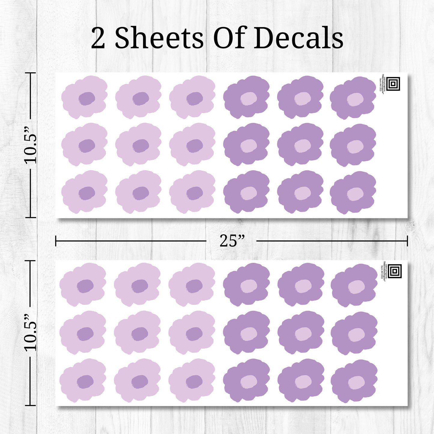 Purple Poppies Wall Decals