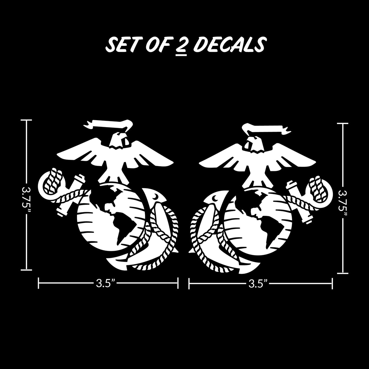 Marine Eagle, Globe & Anchor White Emblems