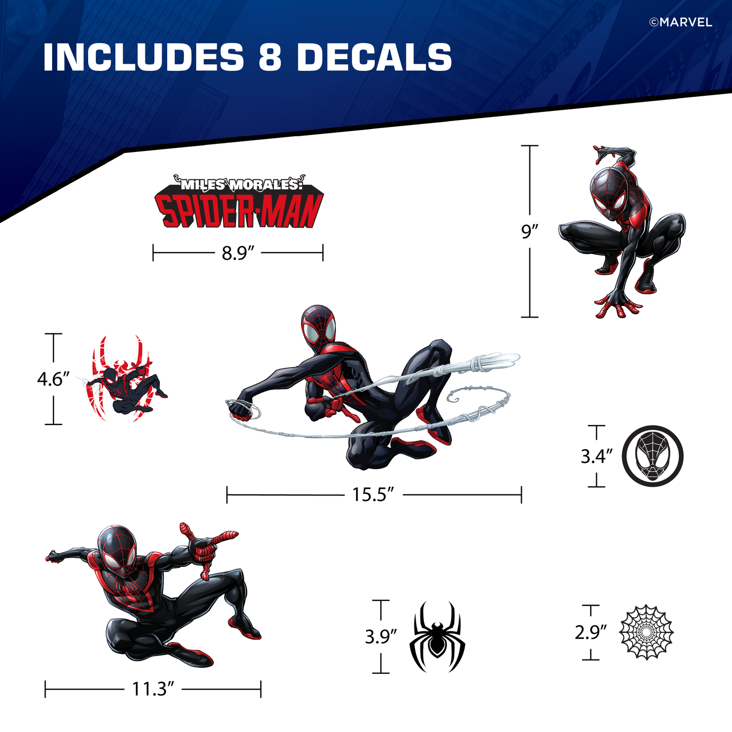 Miles Morales Group Wall Decals
