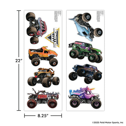 Monster Jam Assorted Trucks Wall Decals