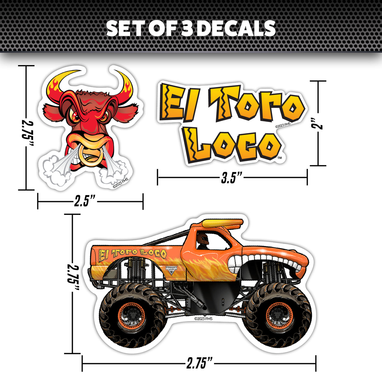 Monster Jam El Toro Loco Value Pack – Decalcomania