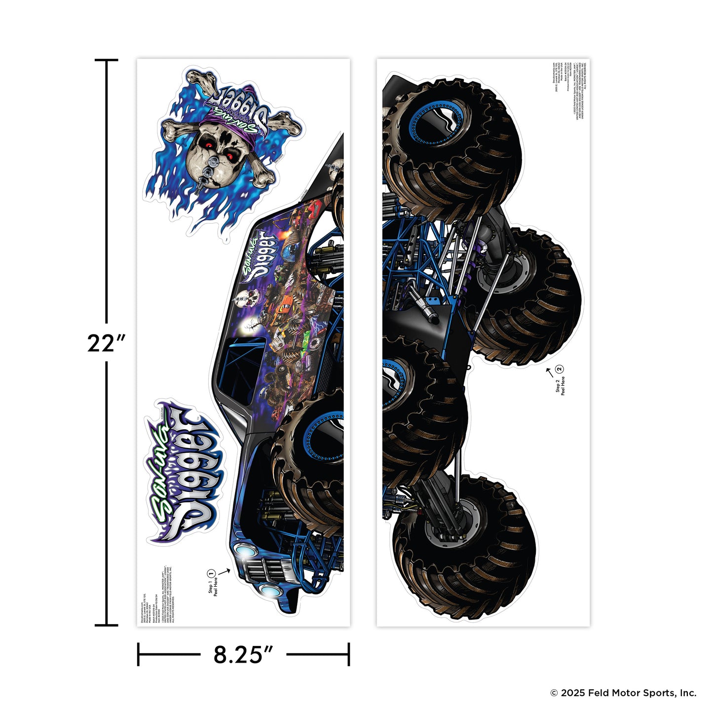 Monster Jam Son-Uva Digger Wall Decal