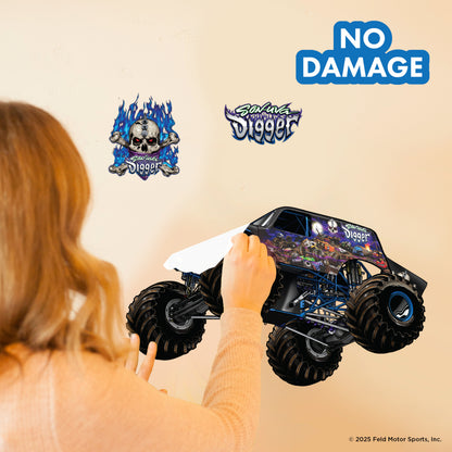 Monster Jam Son-Uva Digger Wall Decal