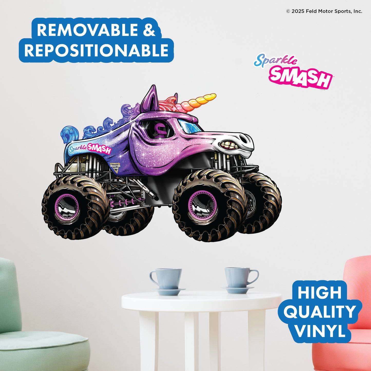 Monster Jam Sparkle Smash Wall Decal