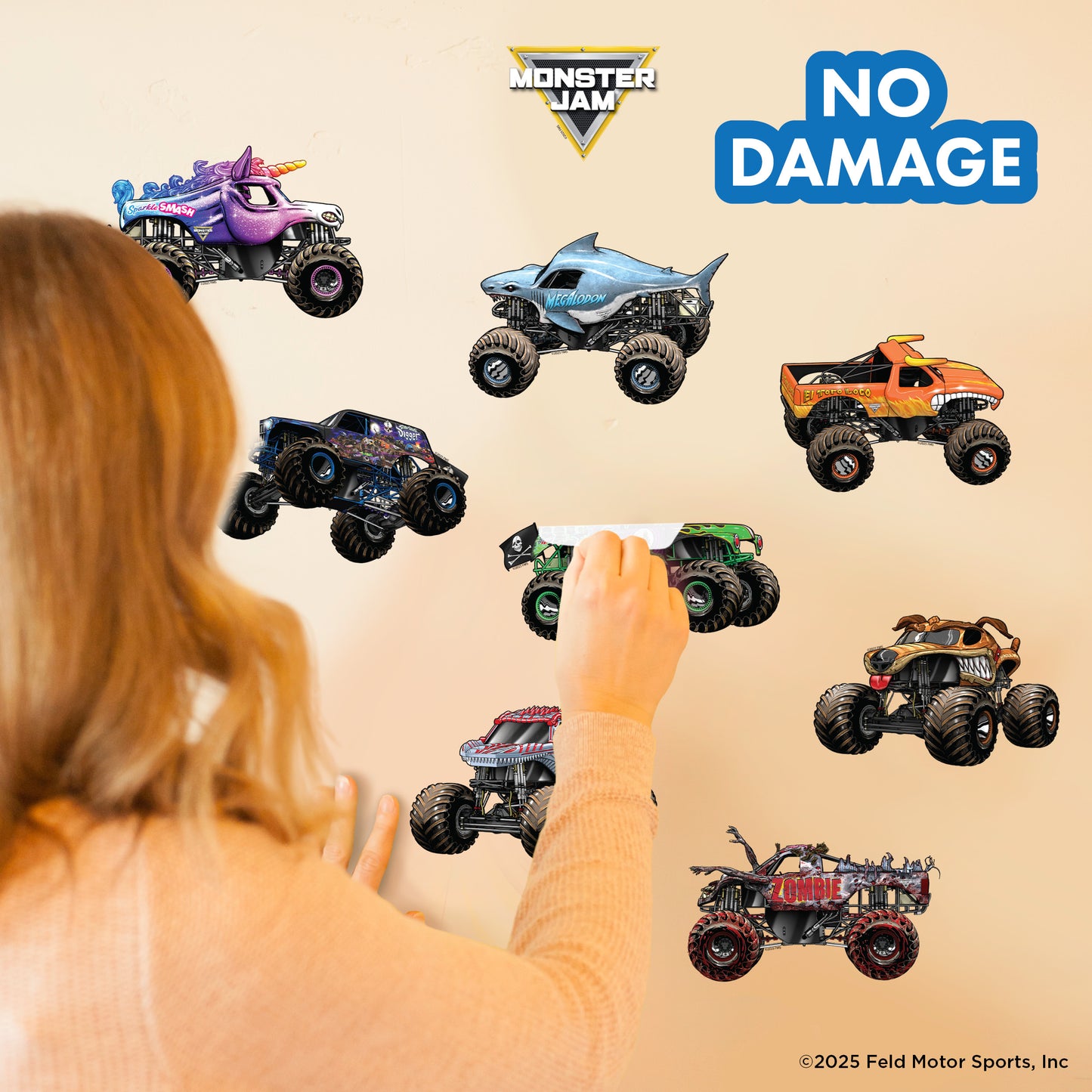 Monster Jam Assorted Trucks Wall Decals