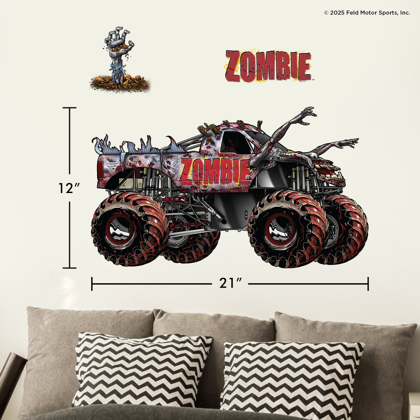 Monster Jam Zombie Wall Decal