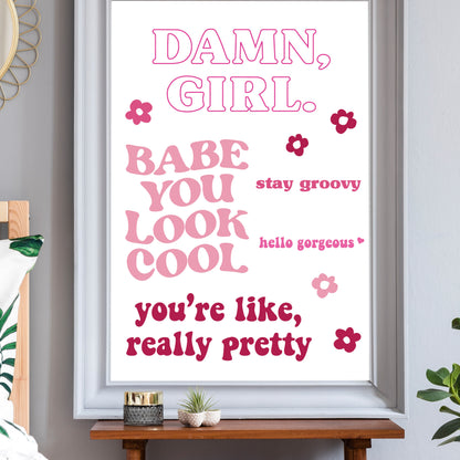 Groovy Quotes Mirror Decals