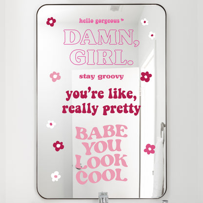 Groovy Quotes Mirror Decals